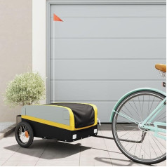 ShGaxin Load Trailer for Bicycle Black and Yellow 30 kg Iron, Bicycle Trailer, Load Trailer Bicycle, Load Trailer for Transport - 94036