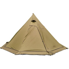 PRESELF Teepee Tent for 3 Person Lightweight with Fire Retardant Flue Pipes Window Teepee Tents for Family Team Outdoor Backpacking Camping Hiking