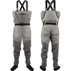 GREENWATER Fly Fishing Breathable Waders for Men Women with Stocking Foot Waterproof Lightweight Waders