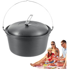 Camping Cooking Pot 4.5L Portable Steamer Camping Cooking Pot Non-Stick Pot Outdoor Dinnerware Steamer Lightweight Cookware Outdoor Food Easy to Use Portable for Kitchen