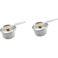 Supvox 2St Instant-Nudeltopf aus Edelstahl tragbare Feuerstelle für Camping Camping-Feuerstelle Grube edelstahlkanne edelstahlwasserkocher Kaffee Wasserkocher Camping Wasserkocher Silver