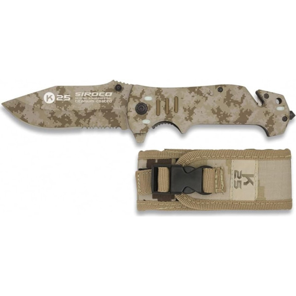 rui-K25 19760 knife, camouflage brown, M