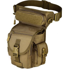 Yakmoo Tactical Military Leg Bag Molle System Waist Bag Waterproof Belt Bag Leg Bag for Outdoors