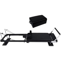 JKELPV Bauch-Übungsbrett 232 cm erweiterte Ausgabe Faltbare Yoga Pilat Reformer für Pilates(Black Bed add Box)