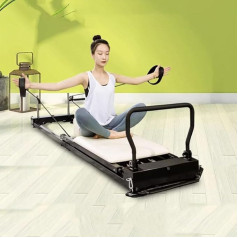 CASEGO Pilates Equipment Core Bed Foldable Home Slide Postpartum Recovery Workout Bed Yoga Private Lessons Carbon Steel Aerobic Shaping (A)