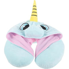 TOYANDONA U-shaped pillow for children, travel neck pillow, comfortable hoodie, travel neck pillow for children, comfortable pillow, children's pillow for sleeping, children's travel pillow