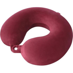 SHCHNA Neck Pillow, Car Neck Pillow, Travel Neck Pillow Made of Memory Foam, Support Pillow, Airplane Travel Pillow, Travel Essentials (Rood)