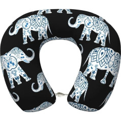 OKFSTY Elephant Travel Neck Pillow for Airplane Adult Memory Foam Travel Neck Pillow for Airplane Train Home