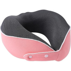 Soft Pillow, U-shaped Neck Pillow, Aeroplane Travel Pillow, Portable Headrest, Neck Pillow for Long Distance Flights, Suitable for Airplane Seats, Cars, Home Office, Sleeping and Rest Pillow (Pink,