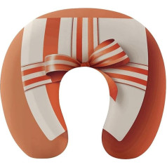 Geschenk mit Schleifen Reisekissen Nackenstütze Memory Foam U-förmiges Kissen Weich Bequem Reise Nackenkissen Schlafruhe Kissen Reisezubehör für Flugzeug Auto Büro