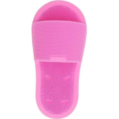 Dusch fuß Wäscher Weich Silikon-rutsch Feste Saugnäpfe Fuß Reiniger Pantoffel ohne Biegung für den Badezimmer Gebrauch (Rosa)
