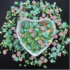 PrettyG 50g Pack Mix Discs Accessories Polymer Soft Clay DIY Decoration for Resin Nail Art Crafts MS02