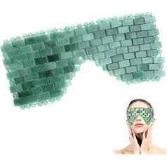 Jade Eye Mask, Cooling Eye Mask, Eye Massager, Blindfold, Reusable, Beads for Deep Sleep, Care for Dark Circles, Puffy Eyes