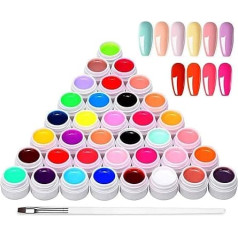 Anself Semi-Permanent Nail Gel Paint, UV Gel Set, Gel Colours for Nails, Nail Art Colour Gel Set, Gel Nail Colours, Nail Gel for Nail Art, Nail Design 36 colours