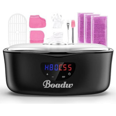 Boadw Paraffin Bath for Hands and Feet, 4000 ml Paraffin Wax Bath, Paraffin Bath Set for Dry, Rough Hair, with 1350 g Paraffin Wax and Accessories, Great Spa Gift, Black