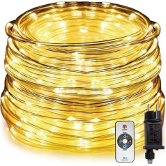 HAUSPROFI 20 Metres 400 LEDs Fairy Lights, Led Light Rope With Remote Control, 8 Light Modes And Brightness, Dimmable, Power Operated, Waterproof For Indoor And Outdoor Use, Ideal For Christmas Lighting, Party, Celebration