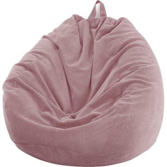 Chickwin Bean Bag without Filling for Adults and Children, Cord Seat Cushion Floor Cushion Armchair BeanBag Bean Bags for Outdoor and Indoor Gaming Relaxation (Pink, 100 x 120 cm)