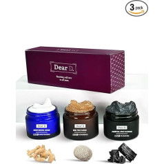 Dear D. Box Kit Skin Care for the Excellent Face | 3 Step Routine with Face Wash, Face Scrub, Moisturiser | Set Skin Creams for Men Gift Made in Italy
