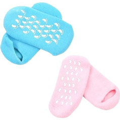 Ipetboom 2 Pairs Women Socks and Hosiery Women's Ankle Boots Gel Socks Moisturising Foot Care Ankle Boots Gel Socks Moist Socks Moisturising Foot Protection Juice