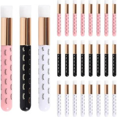 Pack of 24 Eyelash Shampoo Brush Eyelash Cleaning Brush Eyelash Shampoo Brush Nose Pores Deep Cleaning Brush Eyelash Extension Cleaning Brush Cosmetic for Face Cleansing