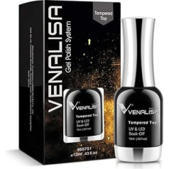 Venalisa No Wipe Clean Top Coat Scratch Resistant Long Lasting High Gloss Soak-Off Clear Gel Nail Polish 12ml