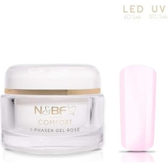 N&BF UV+LED 1-Phase Gel Comfort Line Rose | 30 ml High-Quality Professional 3-in-1 Gel | Professional Allrounder Nail Gel for Primer, Building and Sealing | Made in Germany
