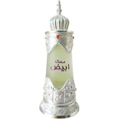 Afnan Abiyad Attar - Exotic and Seductive Fragrance for Men and Women, Exquisite Oriental Fragrance, Luxurious Arabic Perfume Oil, Captivating Arabic Oud Fragrance | Alcohol Free, 20 ml