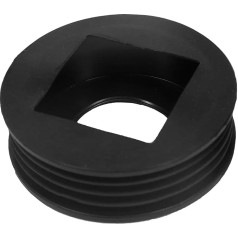 Spares2go Rainwater Downpipe Adapter 65mm Square / 68mm Round Pipe to 110mm Floor Drain Connector