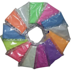 SUPVOX Luminous Powder Pigment Powder Night Luminous Waterproof Glitter Powder Pack of 8 (Random Colour)