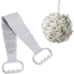 1 Set Bath Flowers Ball Twist Bath Stripes Exfoliating Mesh Balls Scrubber Universal Rubbing Shower Towel