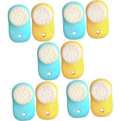 Healeved 10 Stk Doppelseitige Gesichtsreinigungsbürste Reinigende Gesichtsbürste Schrubber Für Make-up-pinsel Bürste Für Gesicht Weibliche Gesichtsbürste Reise-make-up-pinsel Kieselgel