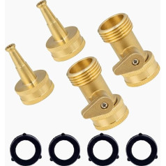 VANCOCO Heavy Duty Brass Hose Nozzle, 3/4