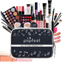 RoseFlower 27pcs Makeup Set, Portable Multifunctional Cosmetic Complete Set for Women Girls with Eyeshadow Palette, Foundation, Lip Gloss, Concealer #5