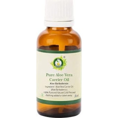 R V Essential Pure Aloe Vera Carrier Oil 50 ml (1.69 oz) - Aloe Barbadensis (100% Pure and Natural Cold Pressed) Pure Aloe Vera Carrier Oil
