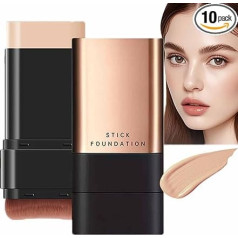 2 in 1 - Luxury Anti-Wrinkle Foundation Stick Double Head Foundation Makeup Stick Korea Flawless Eraser Foundation Stick Moisturising Lightweight Foundation Stick with (Natural)
