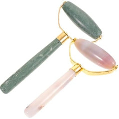 Healeved 6 Stk Jade-Massagerolle massagegurt massagekugel Massagegeräte Schönheitsroller für das Gesicht Jade-Gesichtsroller Gesichtsmassagerolle Gesichtsrollen Jade Aluminiumlegierung