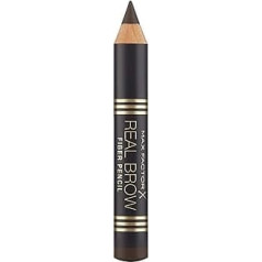 Max Factor Real Brow Fibre Pencil Rich Brown 5 - Eyebrow Pencil with 3D Effect - For Naturally Defined Eyebrows - Colour Brown - 1 x 1 g