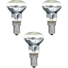 ALIVIM Set of 3 R39 E14 30 W 220 V Headlight Bulbs for Lava Lamp Headlight Screw Light Clear Reflector Spot Light Bulb
