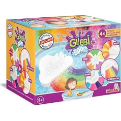 Glibbi 4 x Big Special Effect Bath Bombs Pack, Magic Bath Bombs, Star, Rocket, Rainbow & Moon, Children's Birthday Gift Set, Vegan Friendly