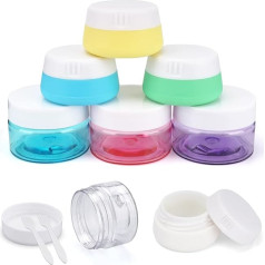 Cosywell Cream Containers for Toiletries, Silicone & PP, Travel Size, Toiletries, 8 Pack, TSA Approved, Leakproof, Travel Size, Refillable Cosmetic Containers with Lids for Lotion, Makeup