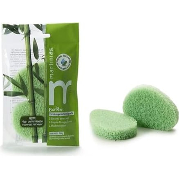 Set of 2 Bamboo Makeup Remover Pads, Dermatologically Tested, Made in Italy