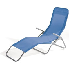 VERDELOOK Folding Beach Lounger, 94 x 58 x 82 cm, for Outdoor and Garden Furniture, Blue