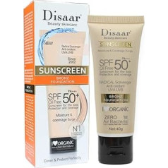 DISAAR BEAUTY Sunscreen Bronz Foundation SPF50 Pa Oil-Free Protection Sun Protection 40G