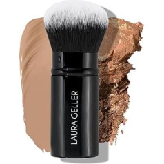 LAURA GELLER NEW YORK Retractable Airbrush Kabuki Brush for All Face Makeup and Foundation for Liquid, Cream and Powder Face Makeup with Aluminium Handle