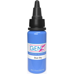 INTENZE Tattoo Colour Blue 30 ml Blue Sky – The Original: Colourfast and Completely Sterile Tattoo Ink Vegan Tattoo Ink for Vibrant Permanent Tattoo, Stick & Poke Tattoo Ink with Perfect Consistency