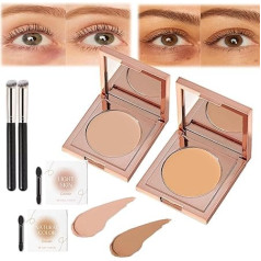Getönter Ton CC-Augenkorrekturstift, Farbiger Augenkorrekturstift, Augen-Concealer, Farbiger Ton CC-Augenkorrekturstift, CC-Augenkorrekturstift und Pinsel (#01+#02)