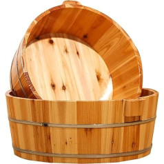 Generisch Foot Spa - Wooden Foot Bath - Solid Wood Foot Spa Bucket for Soaking the Feet, Household Pedicure Bowl, Foot Massage Barrels for Home Foot Care