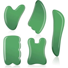 Jade Rib Stick Face Scraping Eye Face Full Body Rib Stick Beauty Jade Dark Green Crystal Plate for FaceBody Scraping Beauty Pack of 1 (Colour : 3)