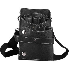 Scissor Bag Holster, Tool Hairdresser Bag, Scissors, Portable Hairdresser Scissors Waist Bag with Removable Strap, Hair Trimmer Comb, Salon Hairdresser Tool, Storage Bag for Hairdresser (Black)