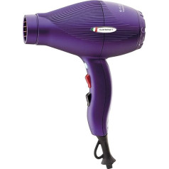 GAMMAPIU' Professional Hair Dryer E-T.C. Light, Ion Generator, Hair Dryer, Lightweight, Quiet, Powerful, 3 Speeds, Weight 430 g, W 1800-2100 (Italia Plug, Matte Purple)